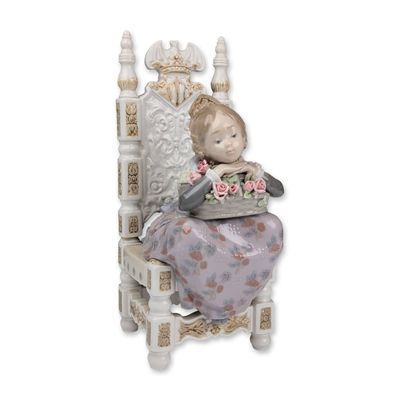 Lladro Glazed Porcelain Figurine, Reverie 01001398