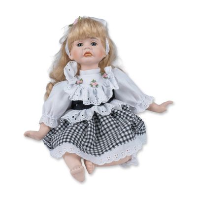 Crying Porcelain Sitting Doll