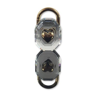 Swarovski Symbolica Crystal and Gold Tone Padlock Figurine