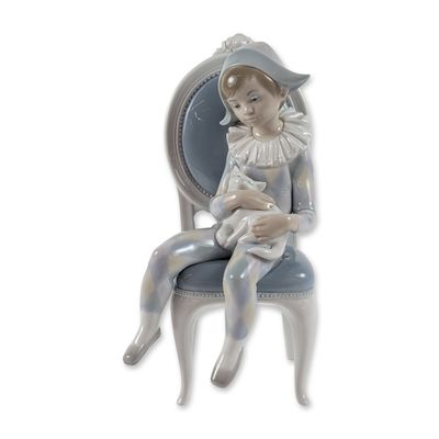Lladro Spain Porcelain Young Harlequin Figurine