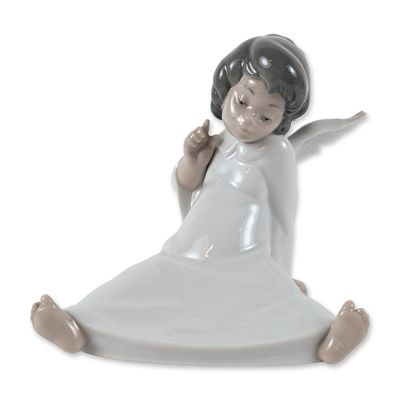 Lladro Spanish Glazed Porcelain Angel Figurine