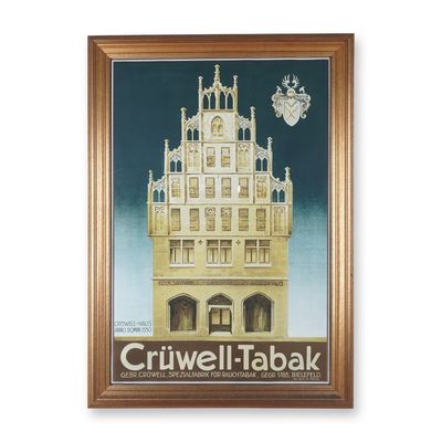 Cruwell-Tabak Color Lithograph Advertising Poster Depicting Cruwell-Haus