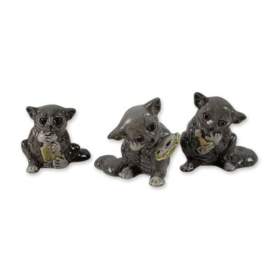 3pc Beswick England Bush Babies Figurines