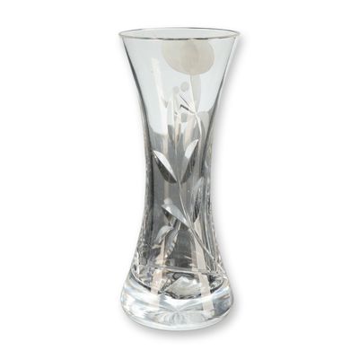 Royal Doulton Crystal Bud Vase, Orchid