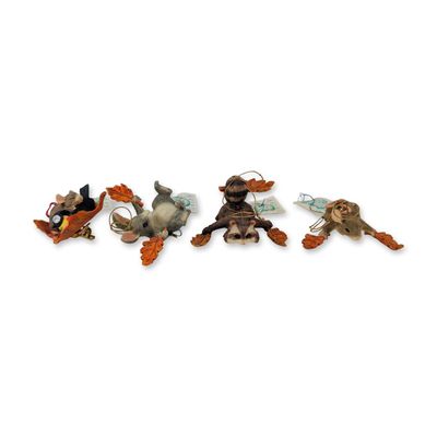 4pc Charming Tails Dean Griff Ornaments