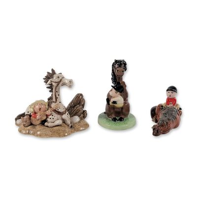 3pc Beswick and Royal Doulton Thelwell Figurines
