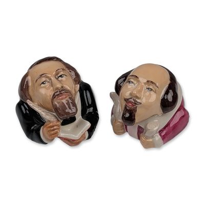 Pair of Kevin Francis Ceramic Literary Face Pots