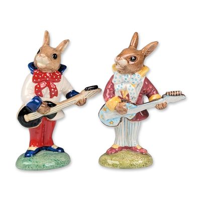 Pair of Royal Doulton Bunnykins Musical Figurines