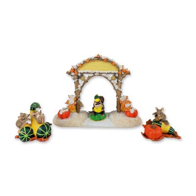 4pc Charming Tails Squashville Figurines