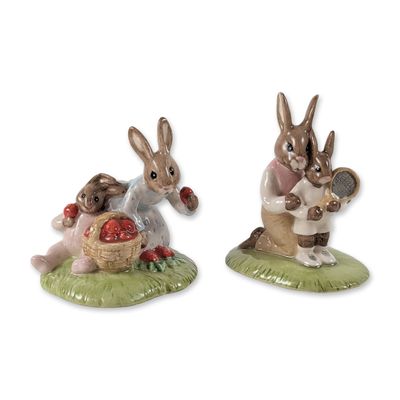 2pc Royal Doulton Bunnykins Ceramic Figurines