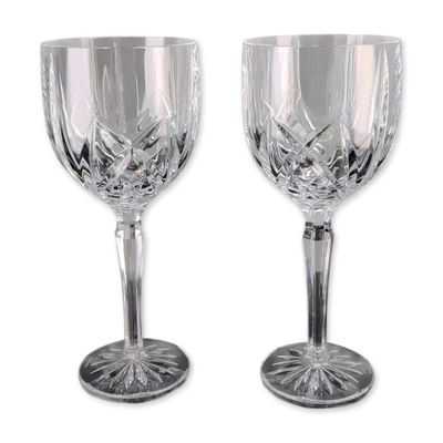 Pair of Marquis by Waterford Brookside Crystal Goblets