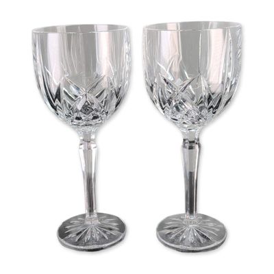 Pair of Marquis by Waterford Brookside Crystal Water Goblets