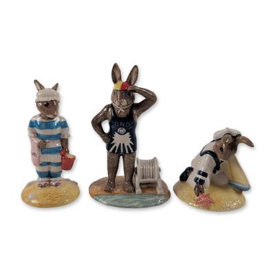 3pc Royal Doulton Bunnykins Porcelain Figurines