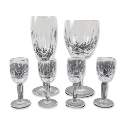 6pc Waterford Kildare Crystal Stemware Group