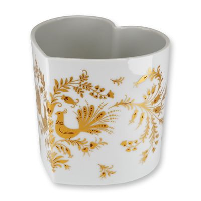 Heinrich Porzellankultur Heart-Shaped Gilt Porcelain Planter
