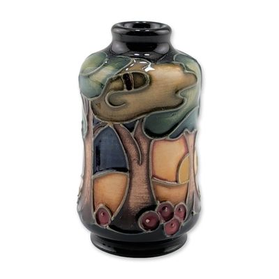 Moorcroft Pottery Miniature Vase, Trees at Sunset