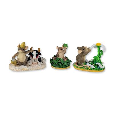 3pc Silvestri Charming Tails Mouse Figurines