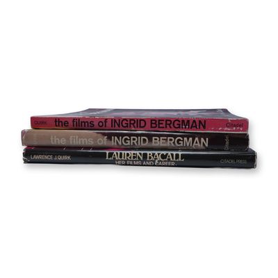 3-Piece Citadel Press Film Books, Ingrid Bergman & Lauren Bacall