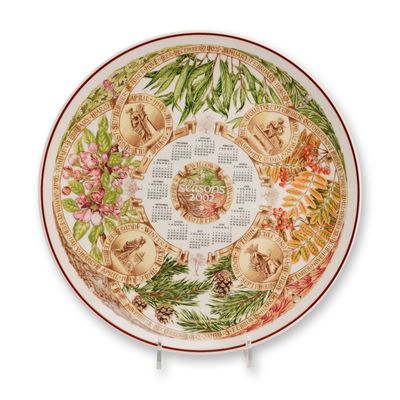 Wedgwood 2002 Seasons Trees Calendar Plate