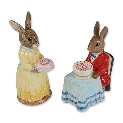 2pc Royal Doulton Bunnykins Figurines