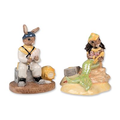 2pc Royal Doulton Bunnykins Figurines