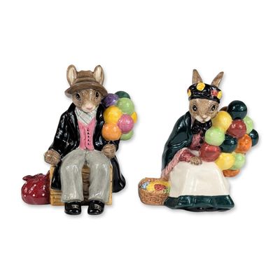 2pc Royal Doulton Bunnykins Balloon Vendor