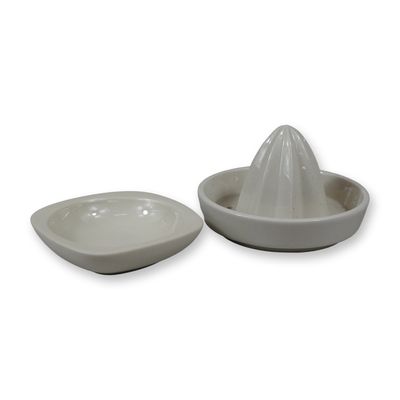 2pc Wedgwood Ceramic Items, Citrus Juice Reamer and Nick Munro Square Trinket Dish