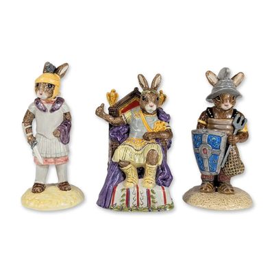 Trio of Royal Doulton Roman Empire Bunnykins Figurines