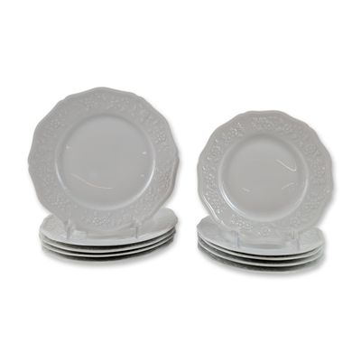10pc Raynaud Ceralene Limoges Hawthorn Dessert and Bread and Butter Plate Grouping