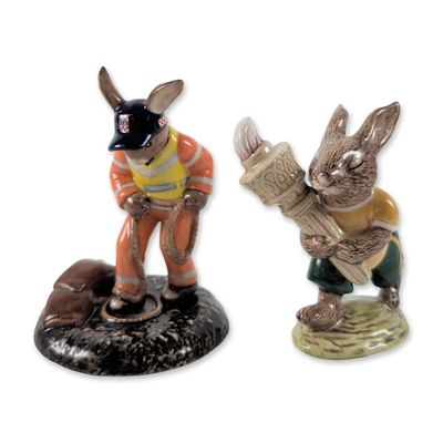 2pc Royal Doulton Bunnykins Figurines