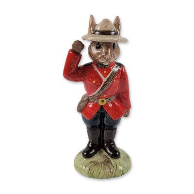 Royal Doulton Mountie Bunnykins Ceramic Figurine