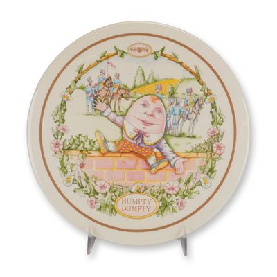 Wedgwood 1987 Nursery Rhymes Humpty Dumpty Porcelain Wall Plaque