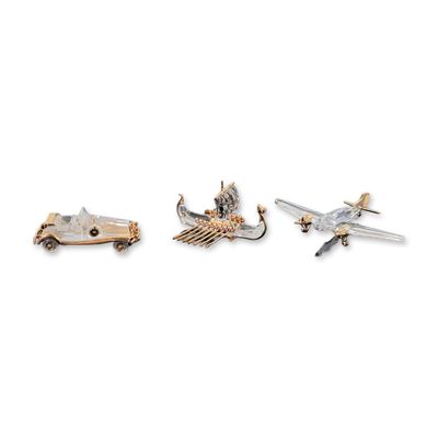 3pc Swarovski Crystal Memories Journeys Figurines