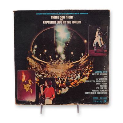 Dunhill Records Three Night Dog Vintage Vinyl Record, Captured Live At The Formothe