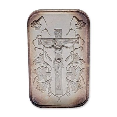 Jesus on the Cross 1oz .999 Fine Silver Bullion Uncirculated