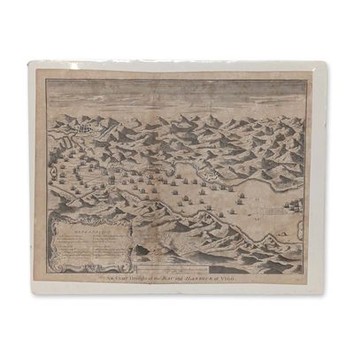 James Basire (British 1730-1802), 18th Century Engraving on Paper, Bay and Harbor of Vigo
