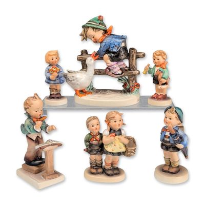 6pc Goebel Hummel Porcelain Figurines