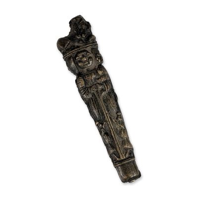 Southeast Asian Style Cast Brass Ritual Handle Figure