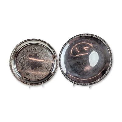 2pc Wm. Rogers Silver-Plated Serving Trays