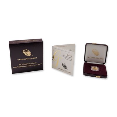 2018-W United States Mint American Liberty Gold One-Tenth Ounce Proof Coin