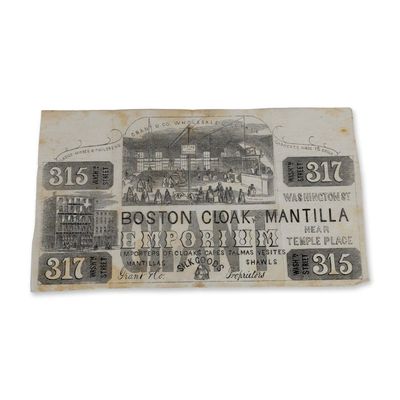 Grant and Co. 19th-Century Boston Paper Advertising Handbill