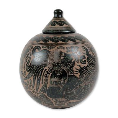 Helio Gutierrez Nicaraguan Lidded Ceramic Vessel