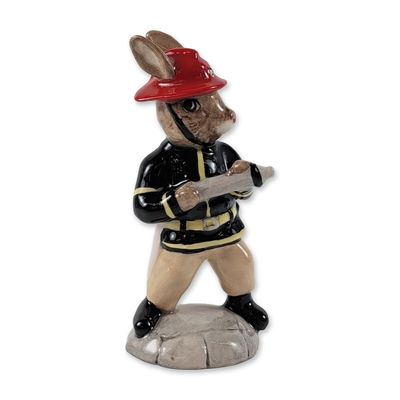 Royal Doulton American Firefighter Bunnykins Figurine