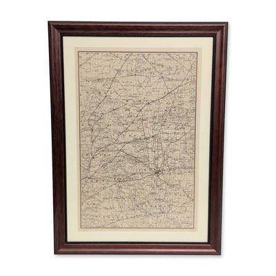 Central Ohio Reproduction Atlas Map Framed