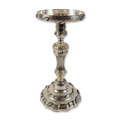 Victorian Style Silver-Toned Pricket Candlestick
