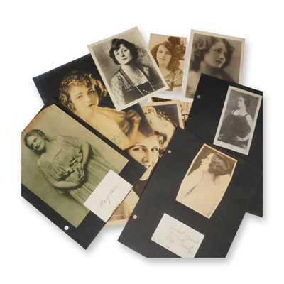 Lot of 9 Vintage Silent Film Era Portrait Photographs of Starlets