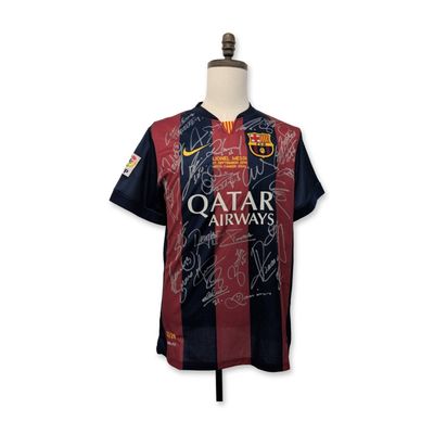 FC Barcelona Signed 2014-15 Messi 400th Goal Soccer Jersey