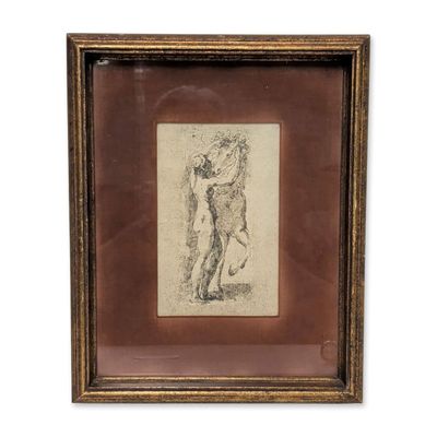 After Girolamo Francesco Maria Mazzola (Italian, 1503-1540), Print on Paper, Saturn and a Nymph