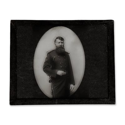 Duluth Helvetics President Glass Magic Lantern Slide