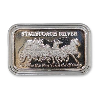 Stagecoach 1 oz .999 Fine Silver Divisible Bullion Bar